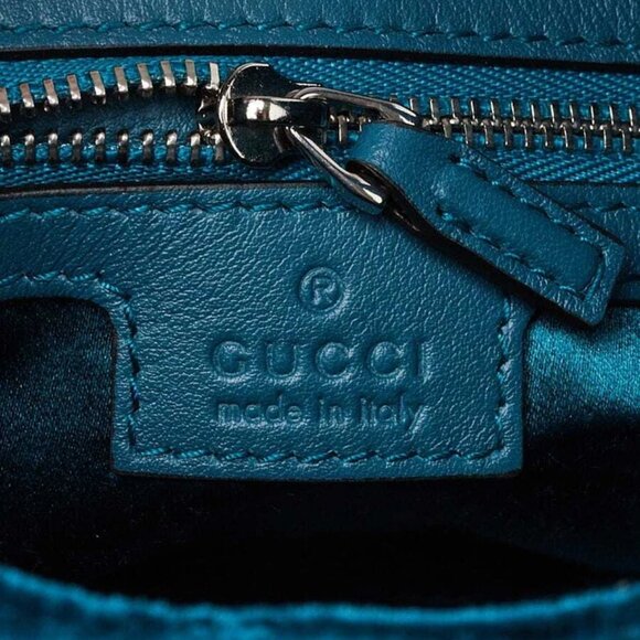 Gucci Teal Velvet GG Jackie 1961 Small Crossbody Bag - Picture 9 of 10